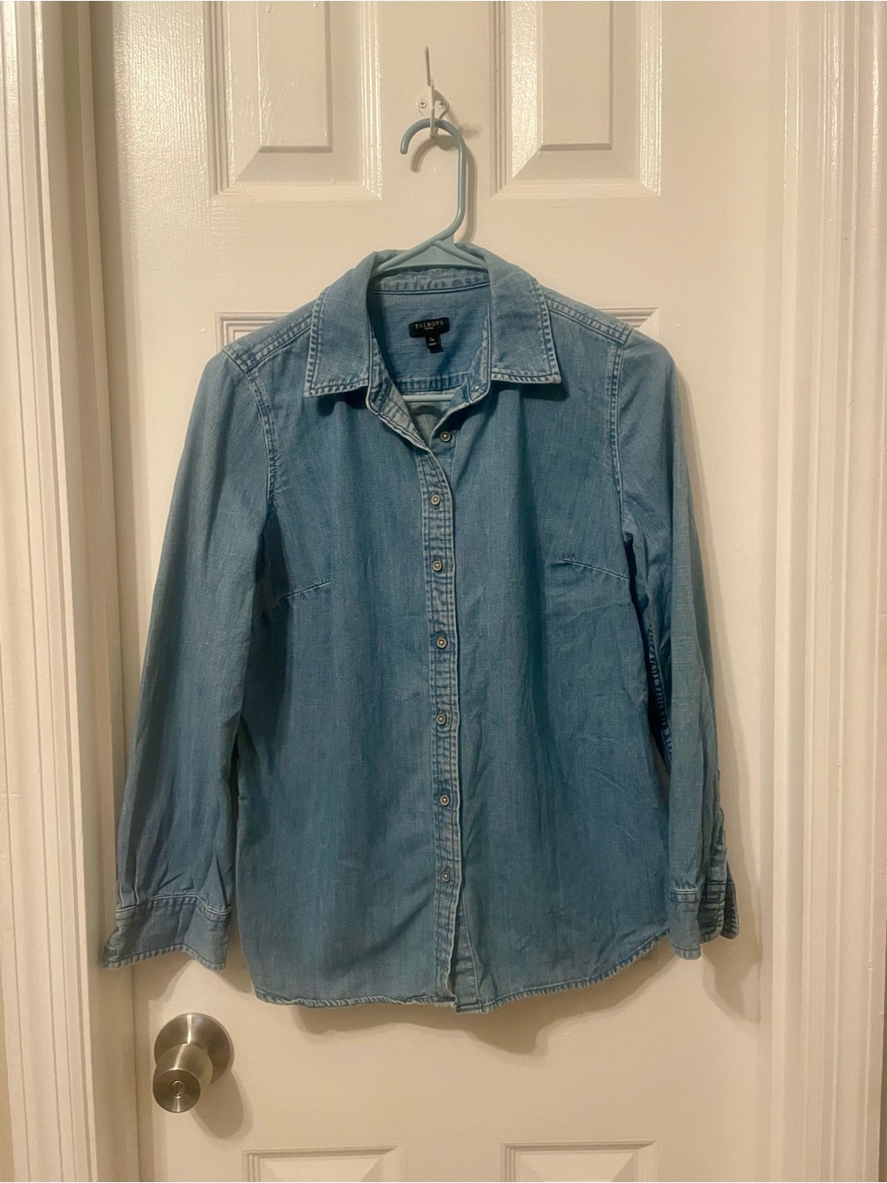Talbots Light Denim Button-Up Shirt